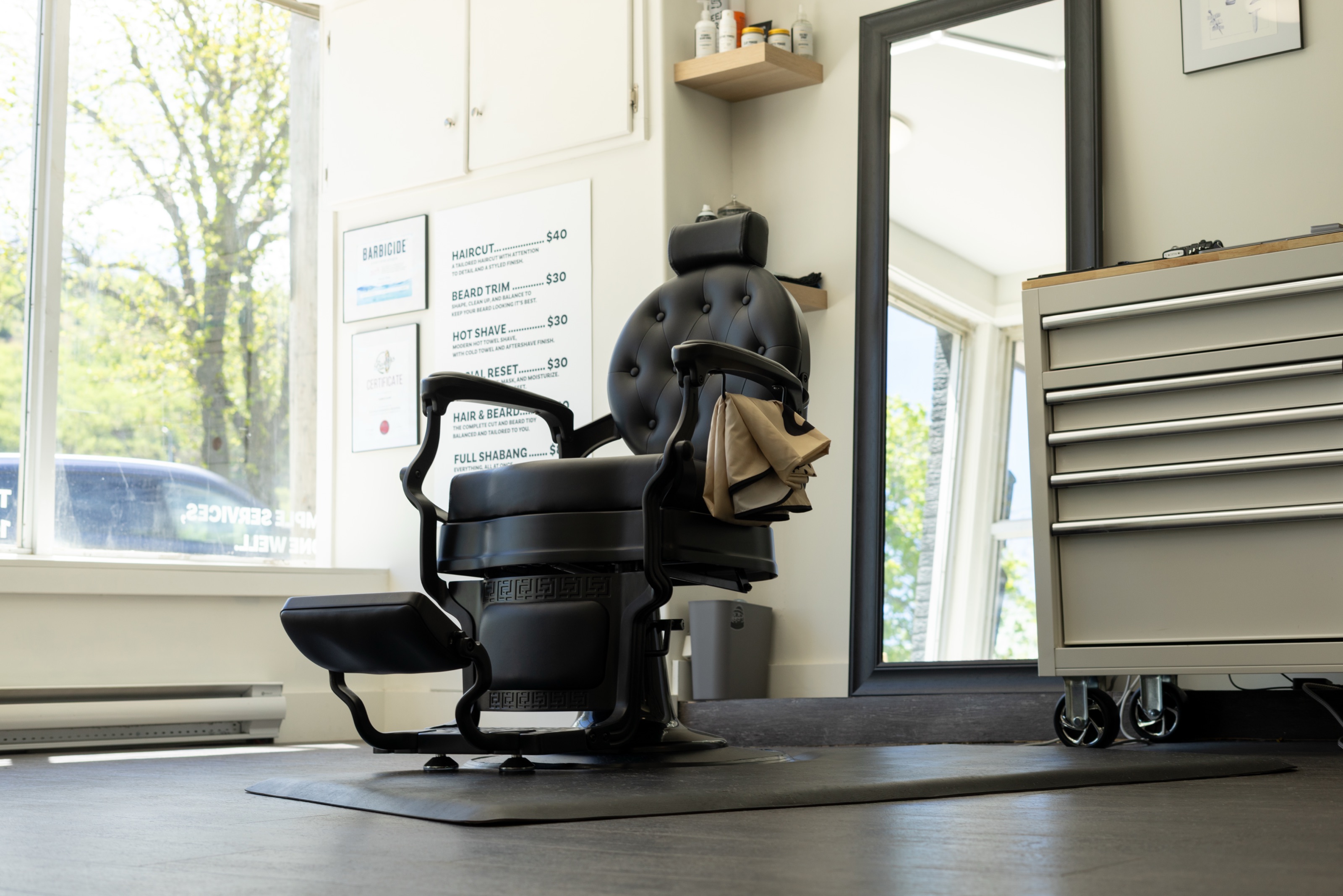 Common Faces Barber Studio interior, 528 Water Street, St. John's